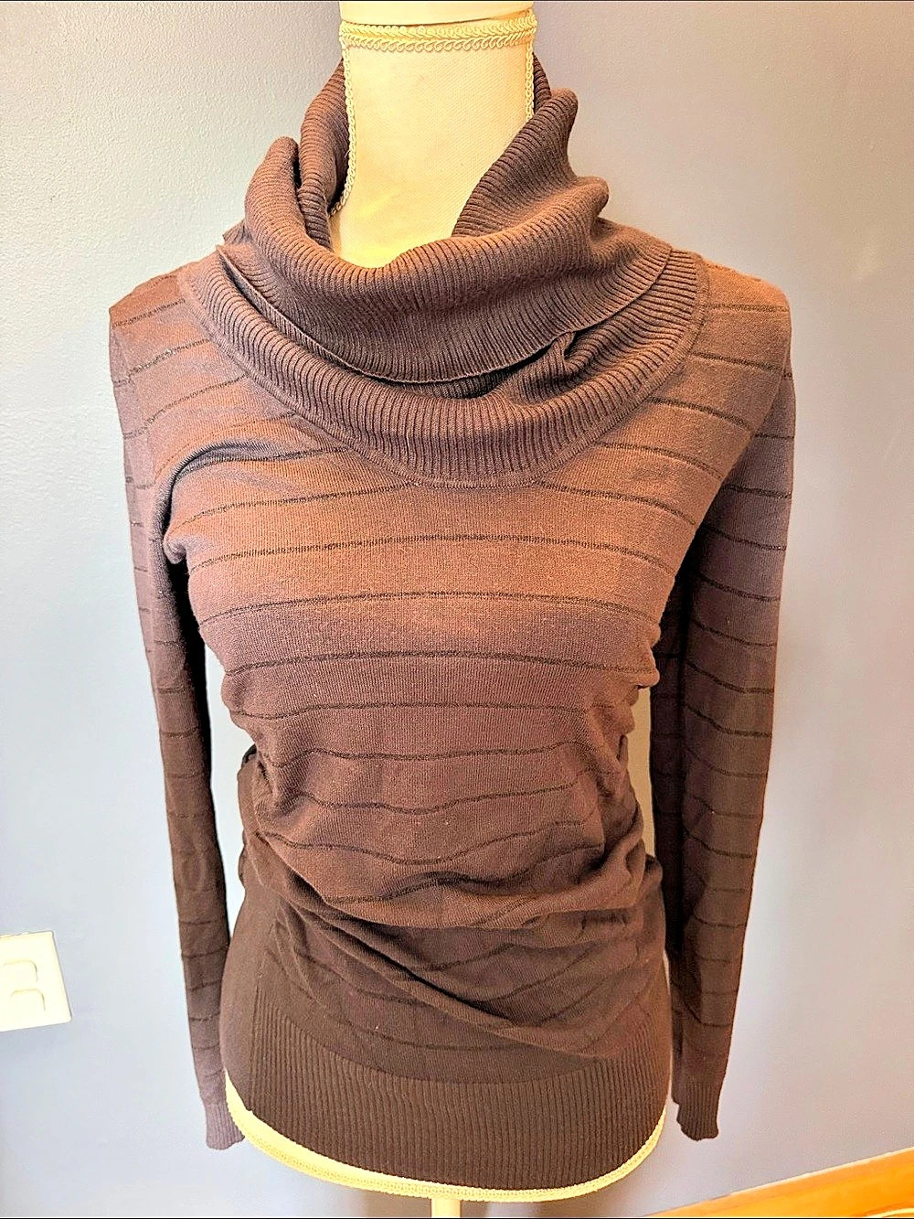 Maurice’s Cowl Neck Sweater in slate blue Size Small